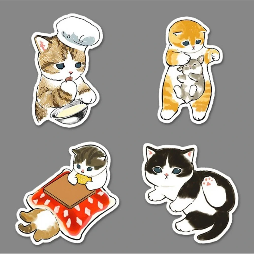 Charming Cat Sticker Collection - Multicolor